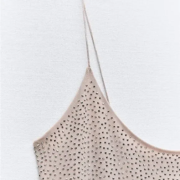 ZARA RHINESTONE TULLE DRESS - Picture 13 of 15